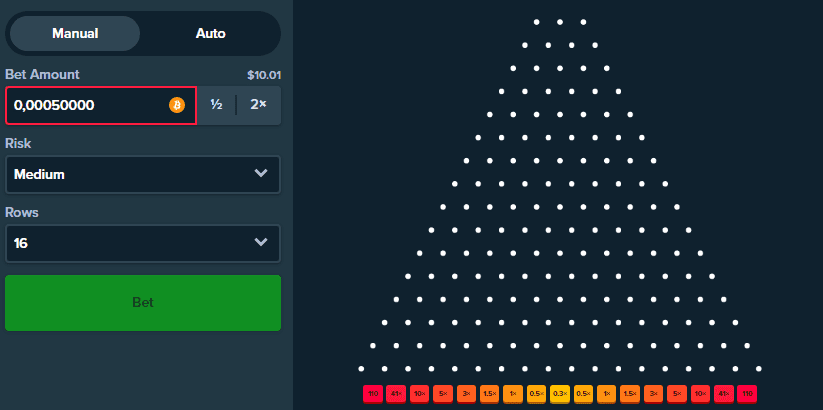 Plinko online-kasino Bitcoinille