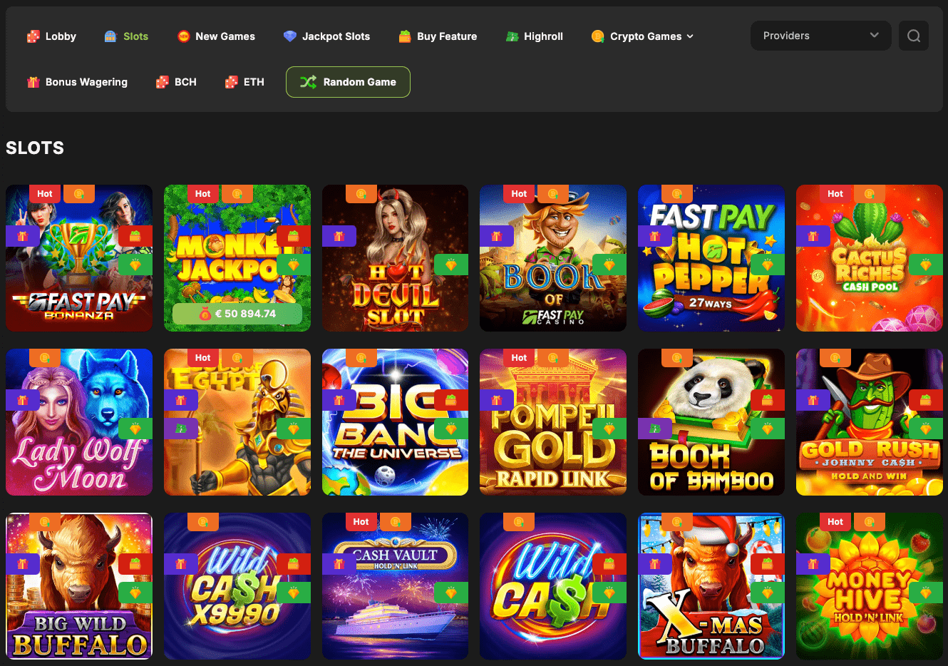 Fastpay Casino Games